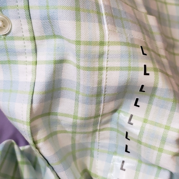 Men's shirt short sleeves green light green checks - Picture 3 of 6